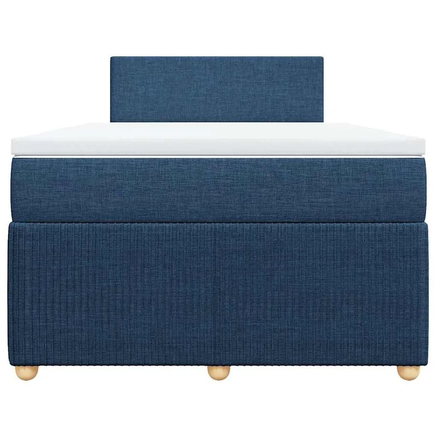 Sommier à lattes de lit avec matelas Bleu 120x200 cm Tissu - 4
