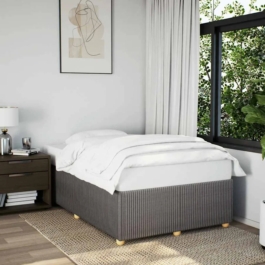 Cadre de lit sans matelas taupe 120x200 cm tissu