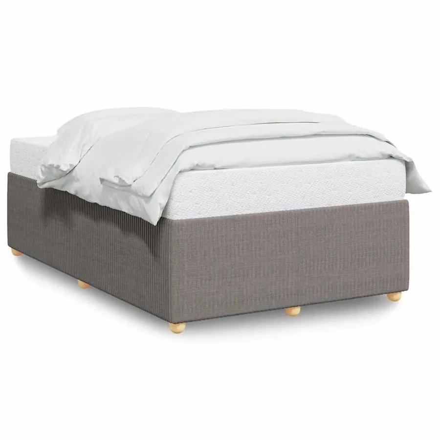 Cadre de lit sans matelas taupe 120x200 cm tissu - 2