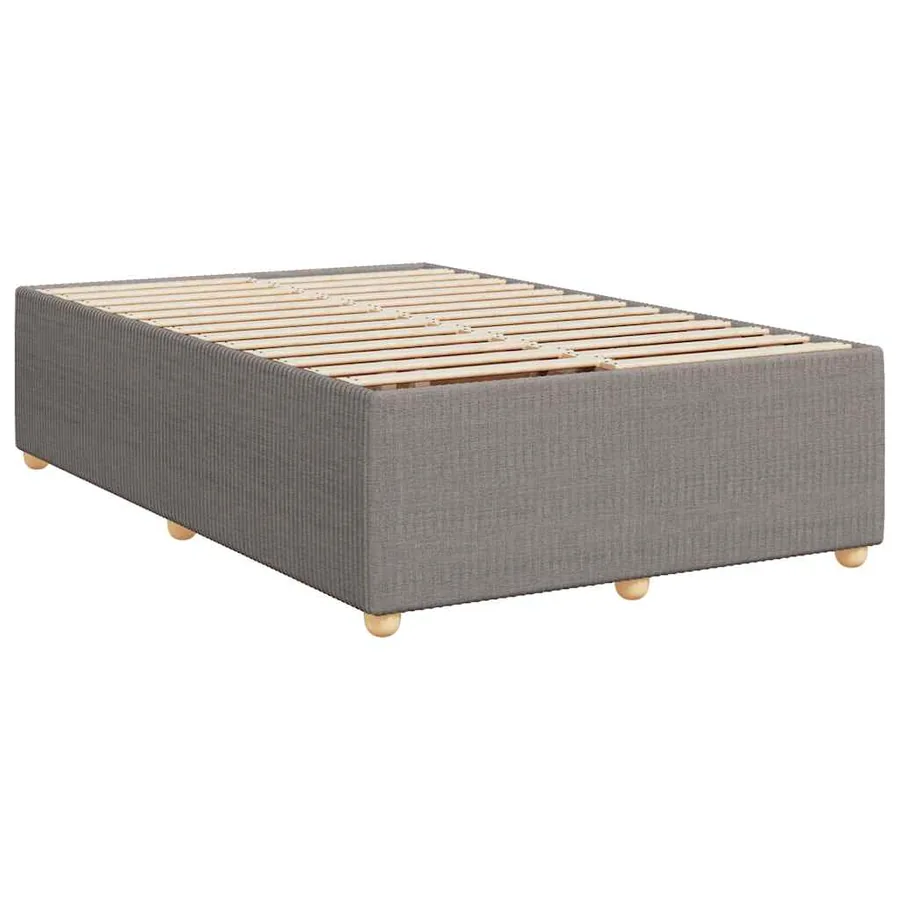 Cadre de lit sans matelas taupe 120x200 cm tissu - 3