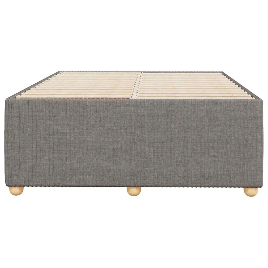 Cadre de lit sans matelas taupe 120x200 cm tissu - 4