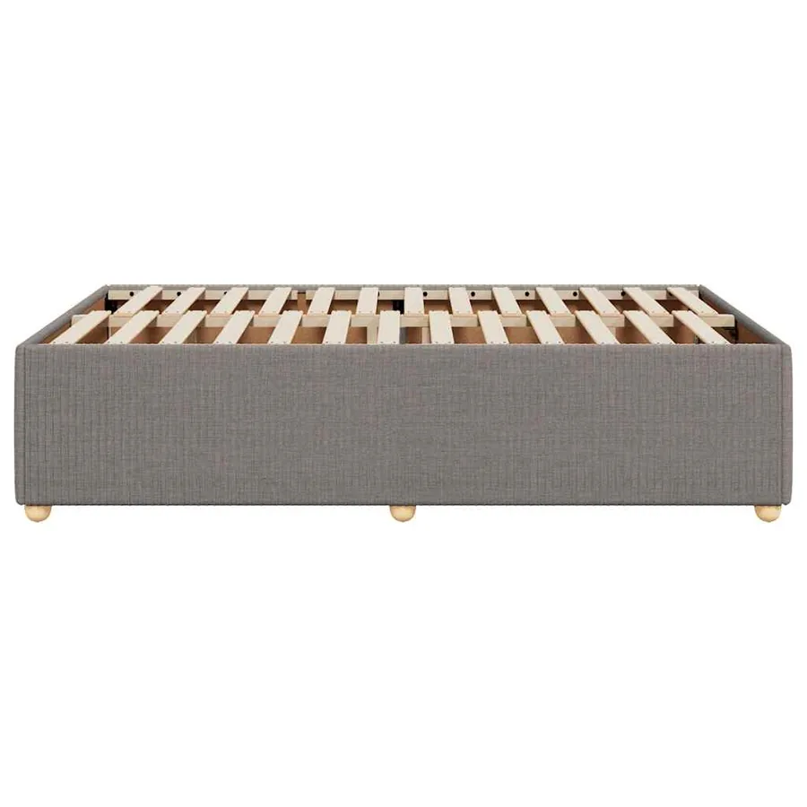Cadre de lit sans matelas taupe 120x200 cm tissu - 5