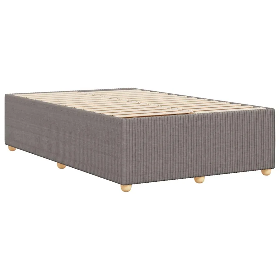Cadre de lit sans matelas taupe 120x200 cm tissu - 6