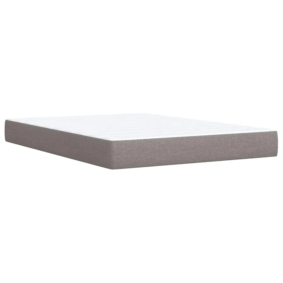 Sommier à lattes de lit avec matelas Taupe 140x200 cm Tissu - 9