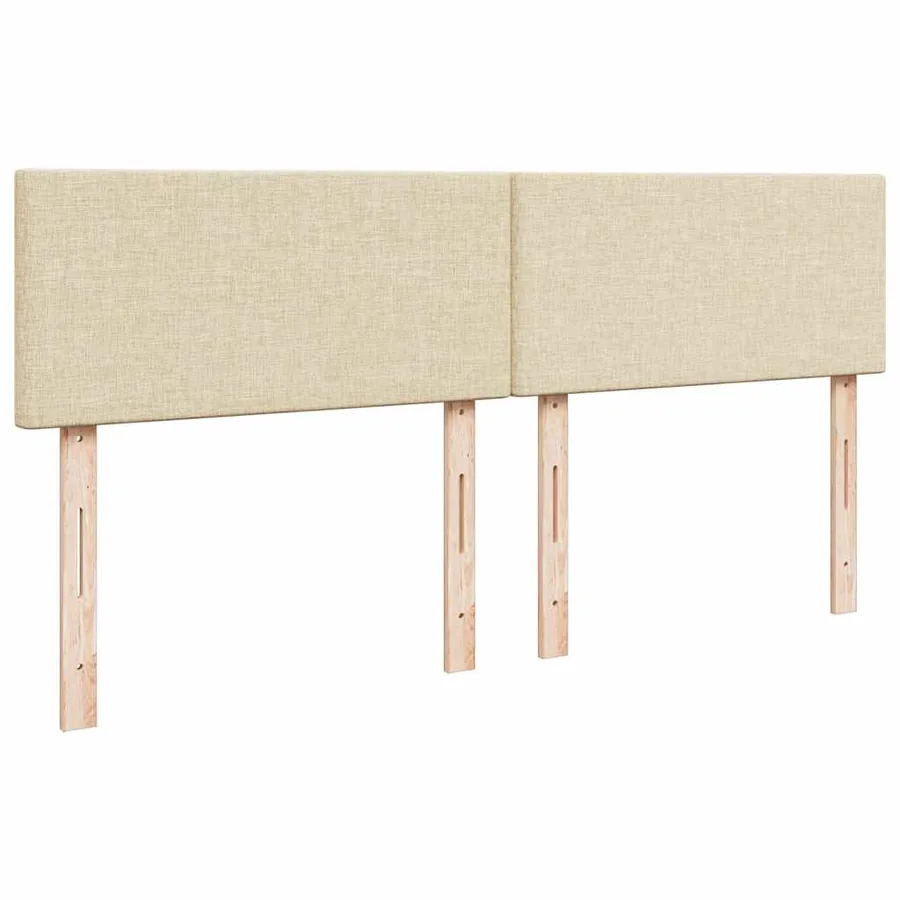 Sommier à lattes de lit avec matelas Crème 180x200 cm Tissu - 7