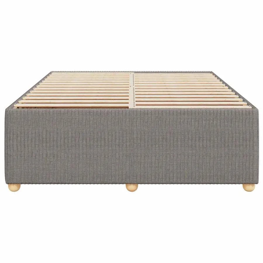 Cadre de lit sans matelas taupe 160x200 cm tissu - 4