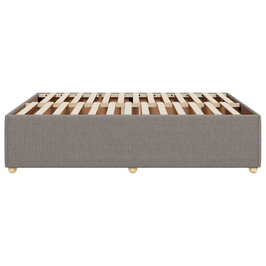 Cadre de lit sans matelas taupe 160x200 cm tissu - 5