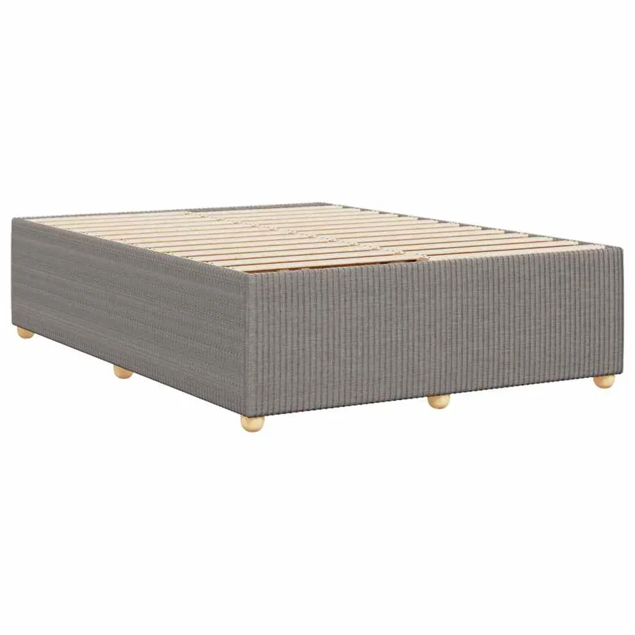 Cadre de lit sans matelas taupe 160x200 cm tissu - 6