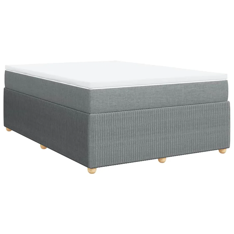 Sommier à lattes de lit avec matelas Gris clair 160x200cm Tissu - 2