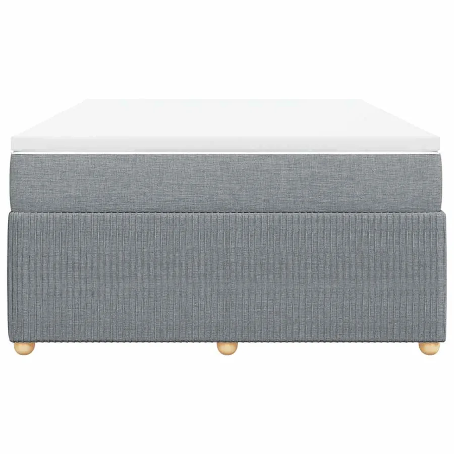 Sommier à lattes de lit avec matelas Gris clair 160x200cm Tissu - 4