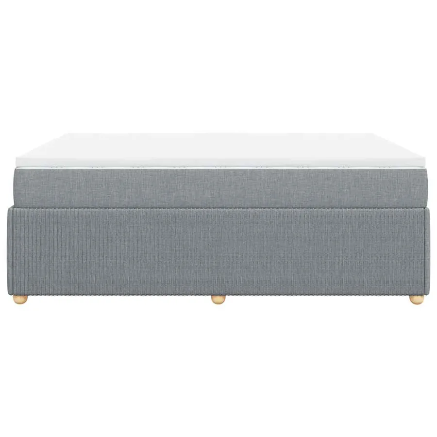 Sommier à lattes de lit avec matelas Gris clair 160x200cm Tissu - 5