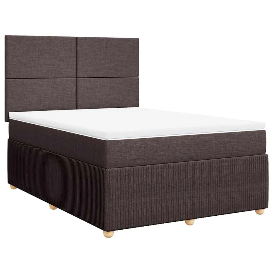 Sommier à lattes de lit avec matelas Marron foncé 140x200 cm - 2