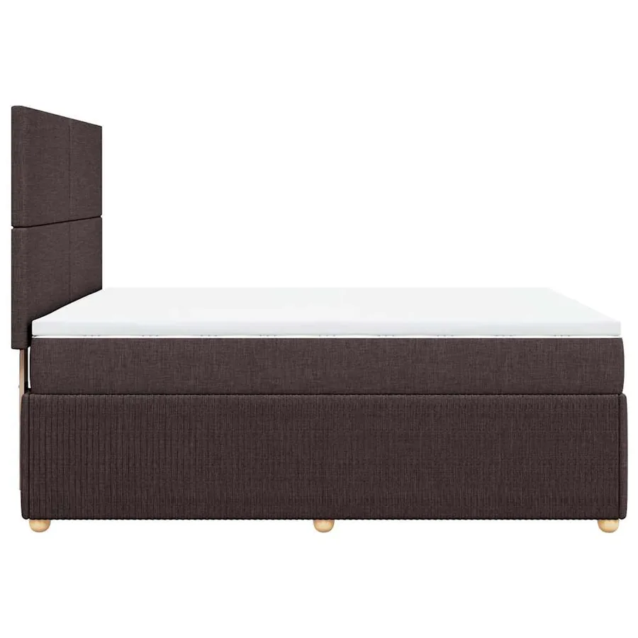 Sommier à lattes de lit avec matelas Marron foncé 140x200 cm - 5
