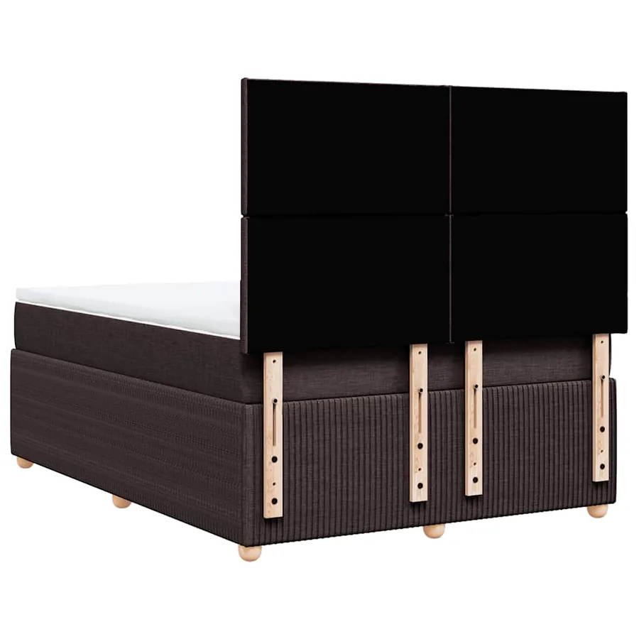 Sommier à lattes de lit avec matelas Marron foncé 140x200 cm - 6