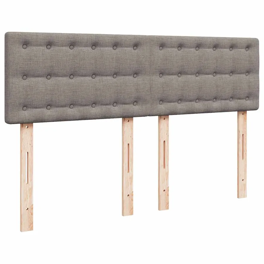 Sommier à lattes de lit avec matelas Taupe 160x200 cm Tissu - 7