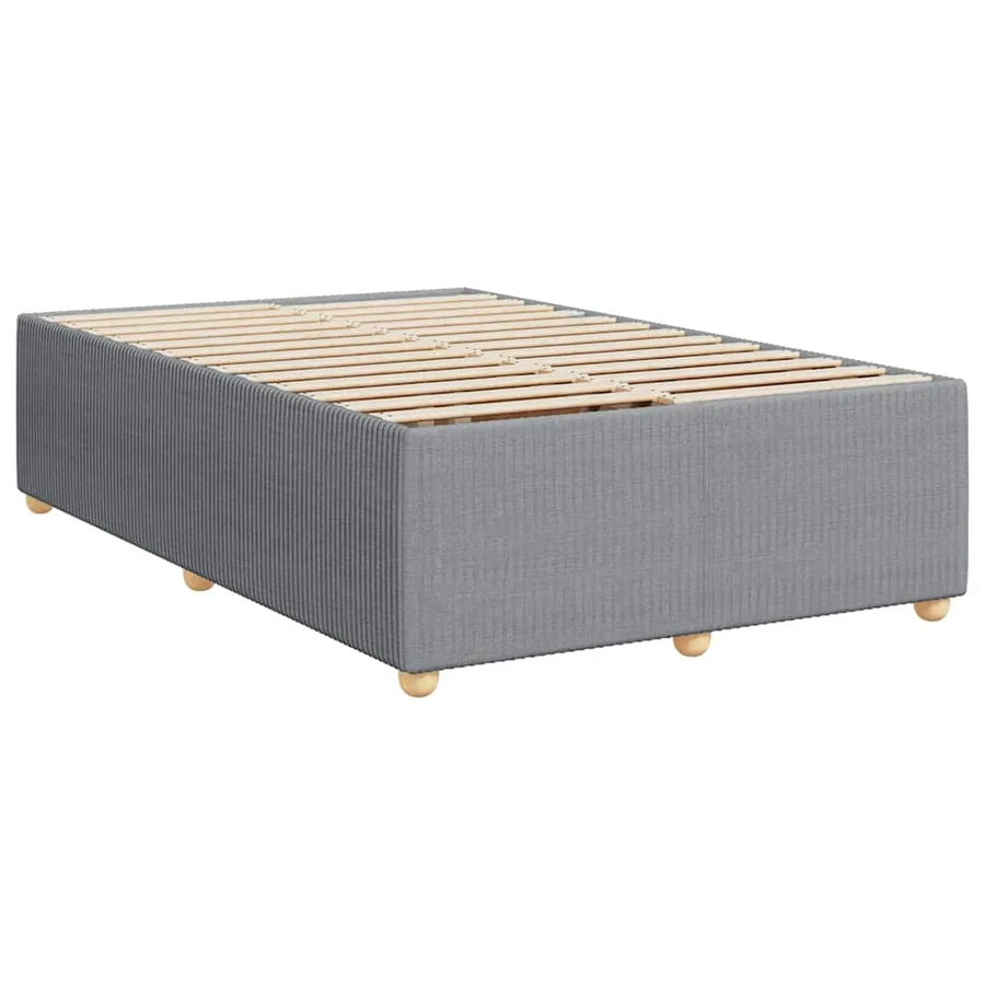Sommier à lattes de lit avec matelas Gris clair 120x200cm Tissu - 8