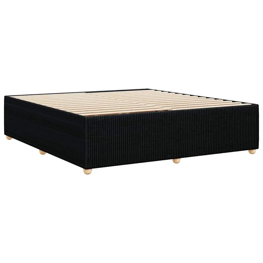 Cadre de lit sans matelas noir 180x200 cm tissu - 6