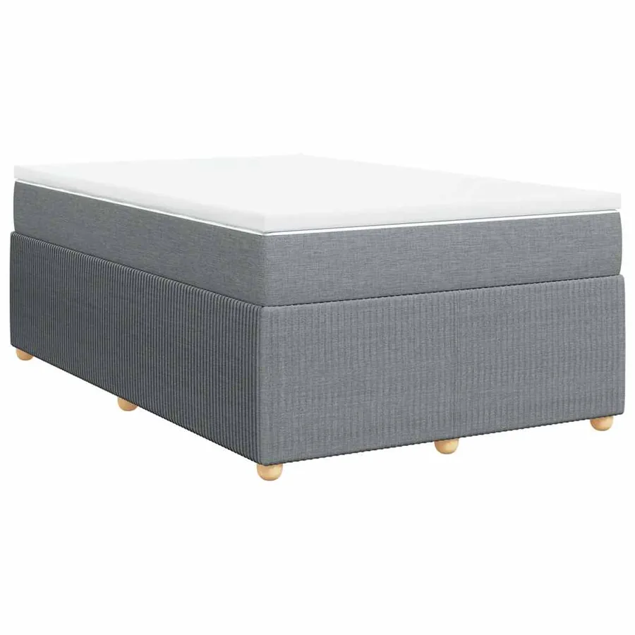 Sommier à lattes de lit avec matelas Gris clair 120x200cm Tissu - 2