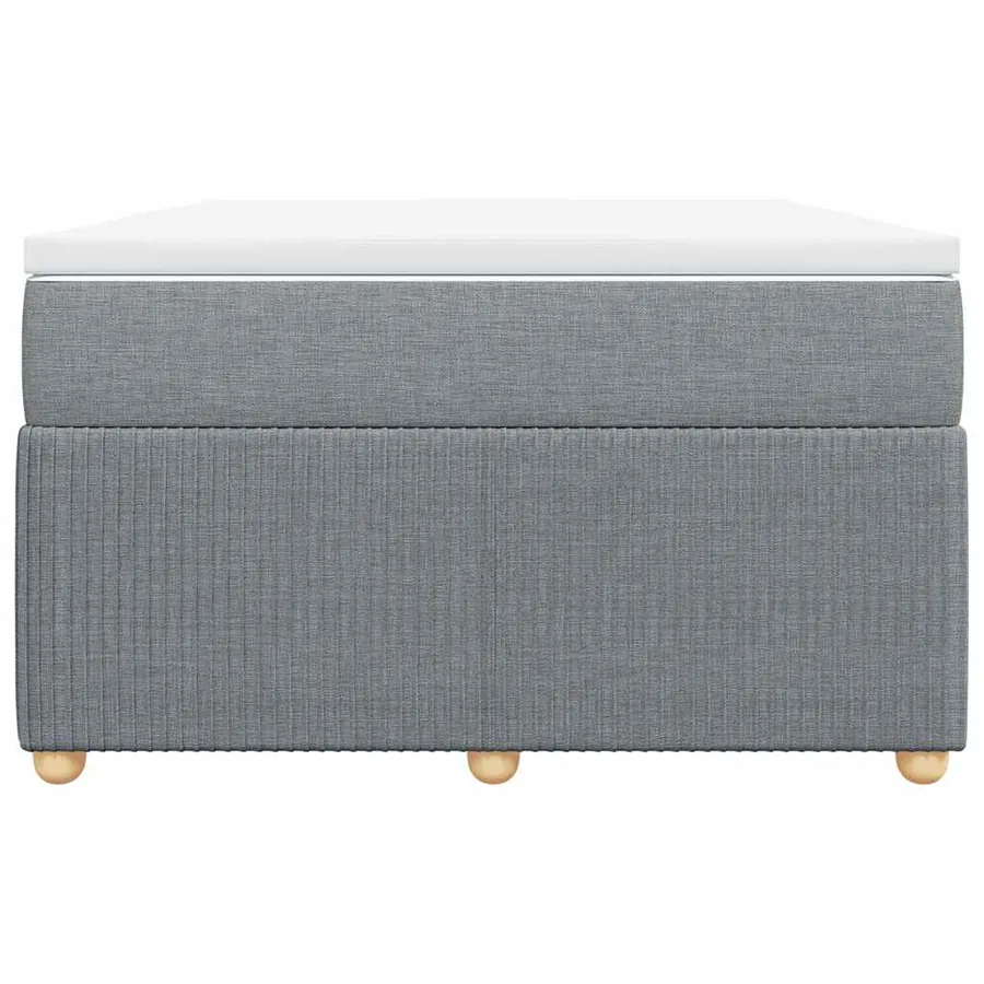 Sommier à lattes de lit avec matelas Gris clair 120x200cm Tissu - 4