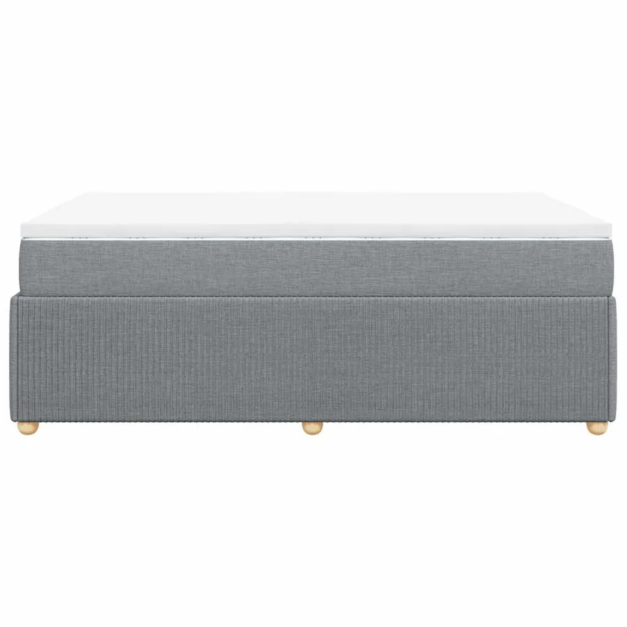 Sommier à lattes de lit avec matelas Gris clair 120x200cm Tissu - 5
