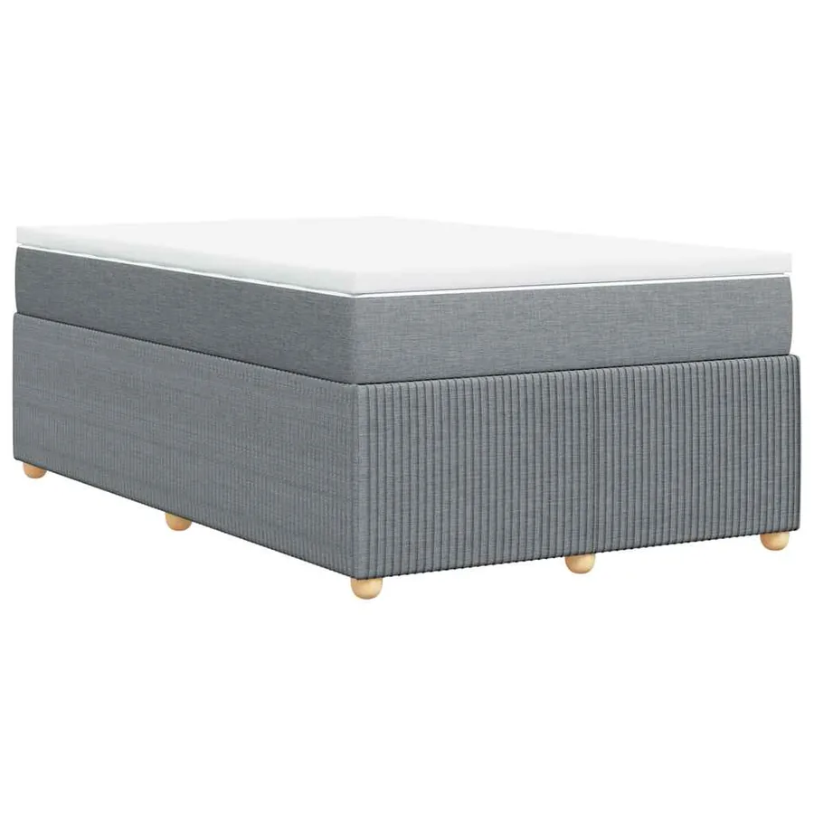 Sommier à lattes de lit avec matelas Gris clair 120x200cm Tissu - 6
