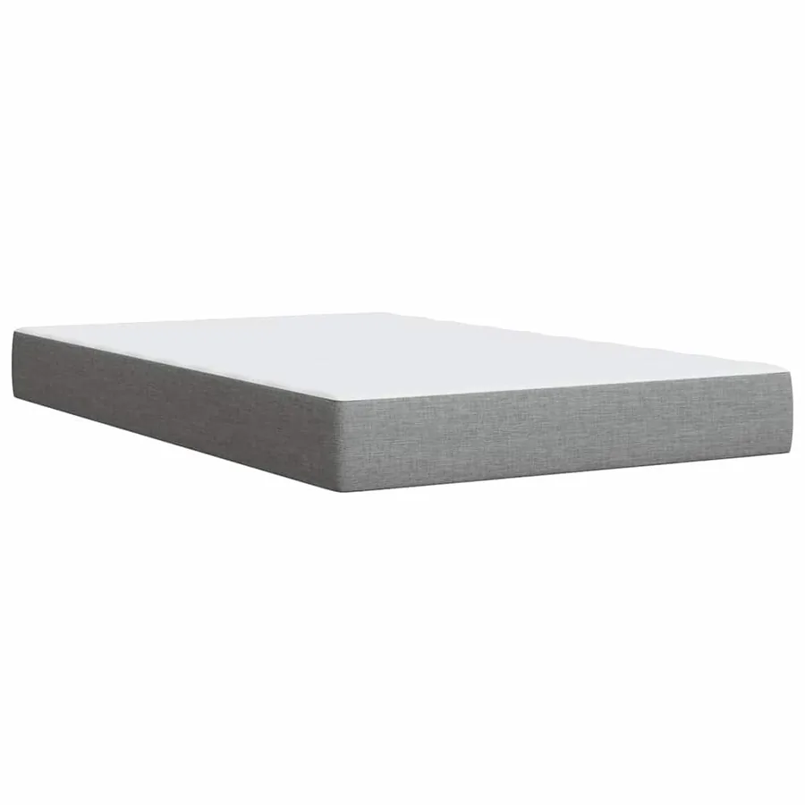 Sommier à lattes de lit avec matelas Gris clair 120x200cm Tissu - 10