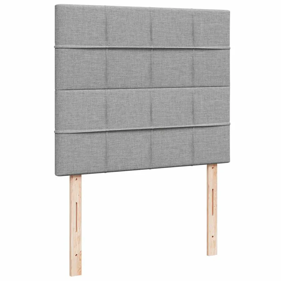 Sommier à lattes de lit avec matelas Gris clair 120x200cm Tissu - 7