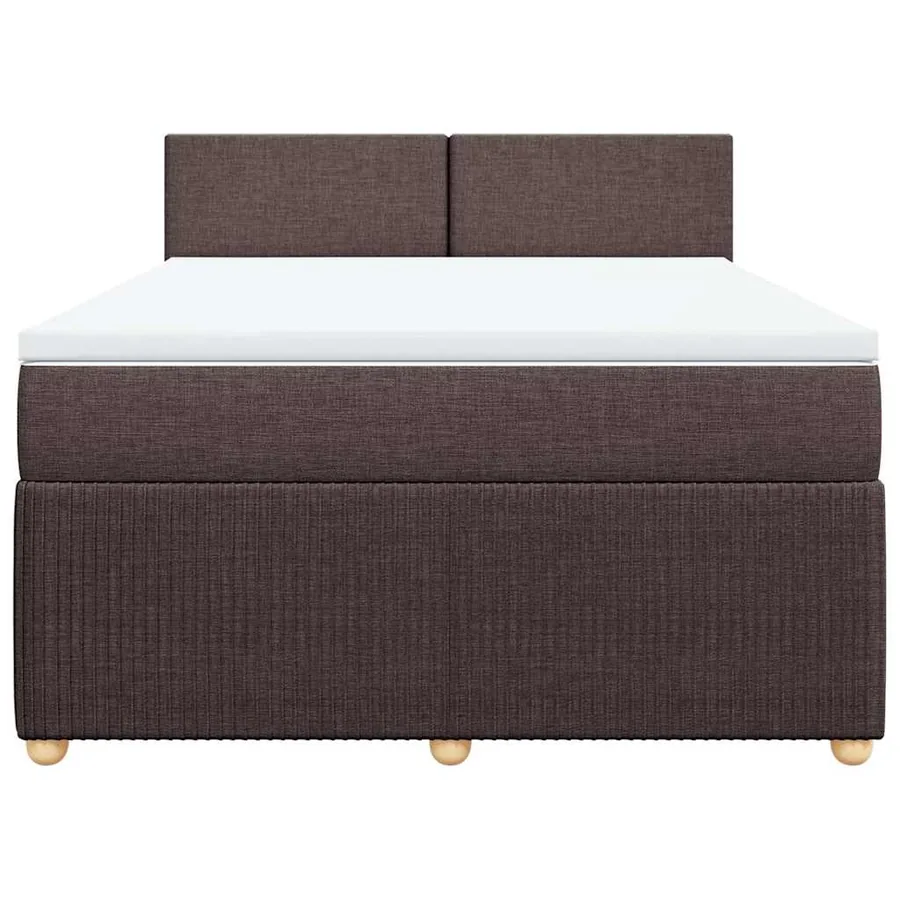 Sommier à lattes de lit avec matelas Marron foncé 140x200 cm - 6