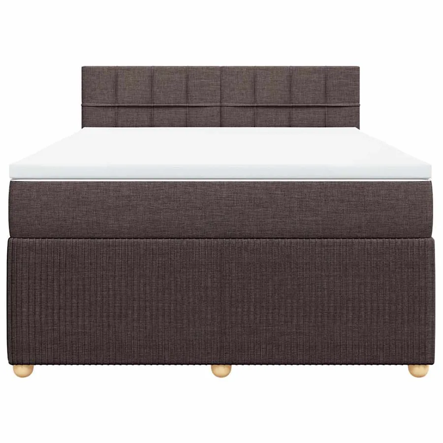 Sommier à lattes de lit avec matelas Marron foncé 140x200 cm - 6