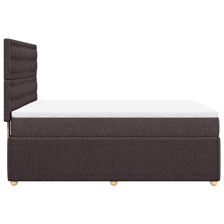 Sommier à lattes de lit avec matelas Marron foncé 140x200 cm - 5