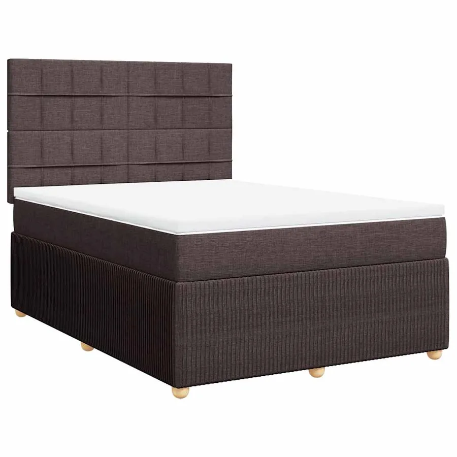 Sommier à lattes de lit avec matelas Marron foncé 140x200 cm - 2