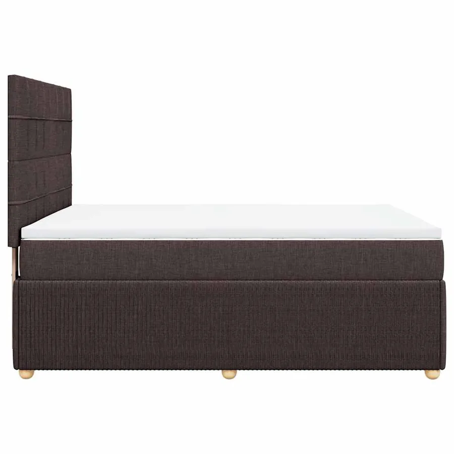 Sommier à lattes de lit avec matelas Marron foncé 140x200 cm - 5