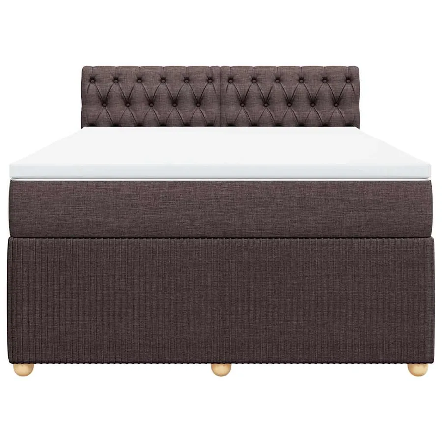 Sommier à lattes de lit avec matelas Marron foncé 140x200 cm - 6