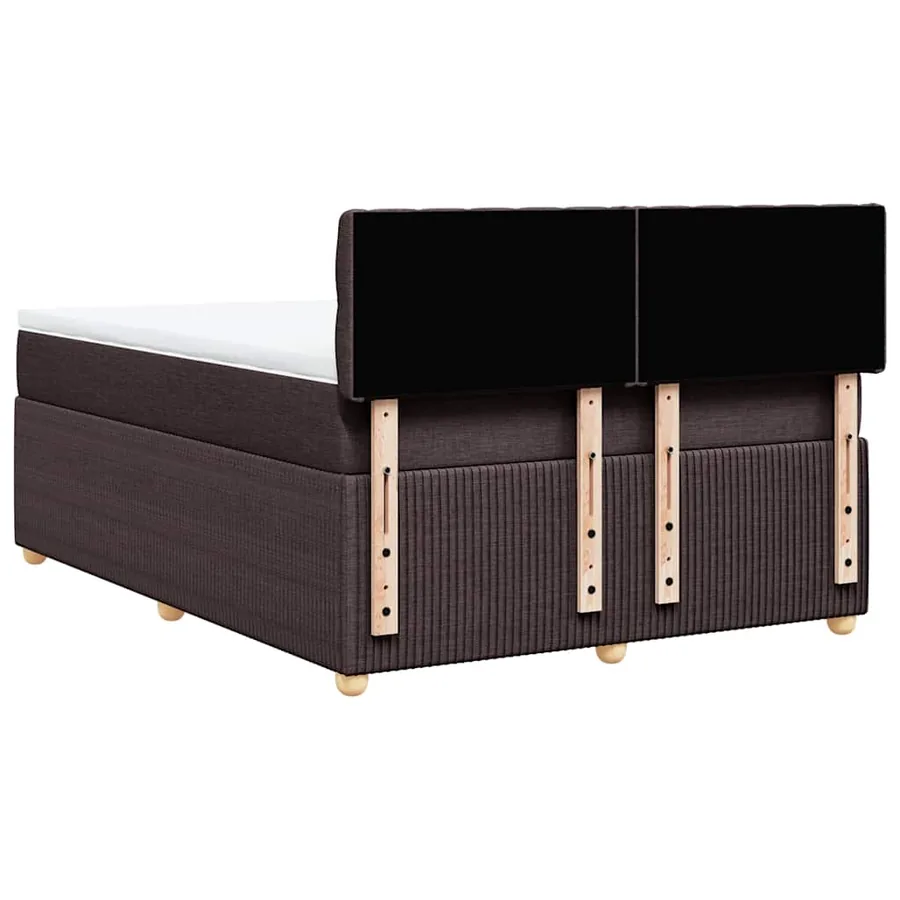 Sommier à lattes de lit avec matelas Marron foncé 140x200 cm - 8