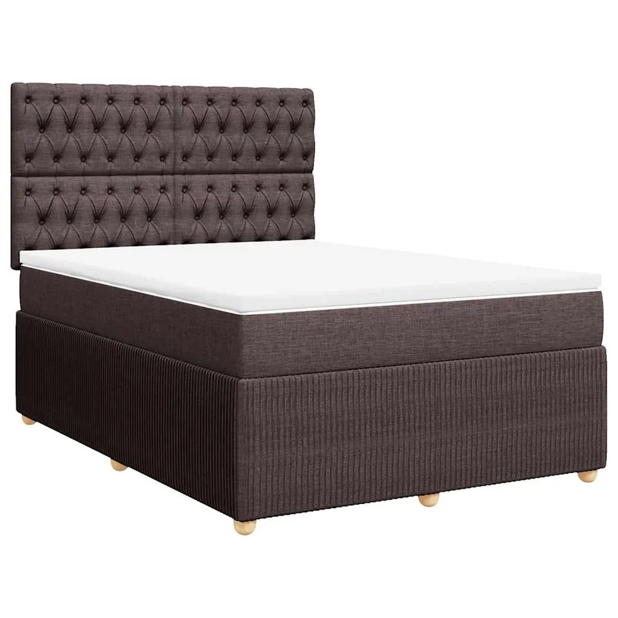 Sommier à lattes de lit avec matelas Marron foncé 140x200 cm - 2