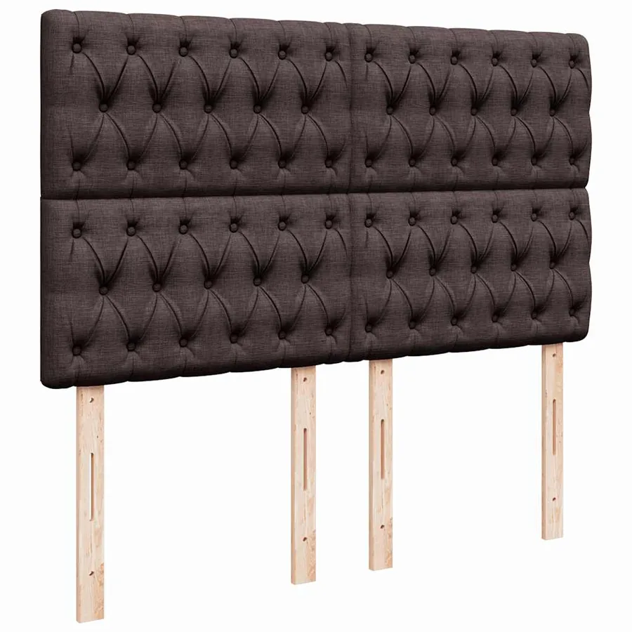 Sommier à lattes de lit avec matelas Marron foncé 140x200 cm - 7