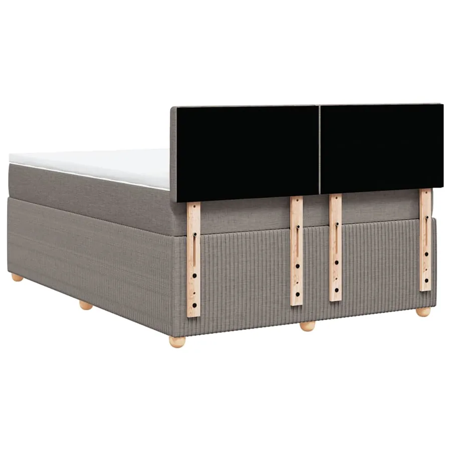 Sommier à lattes de lit avec matelas Taupe 140x200 cm Tissu - 6