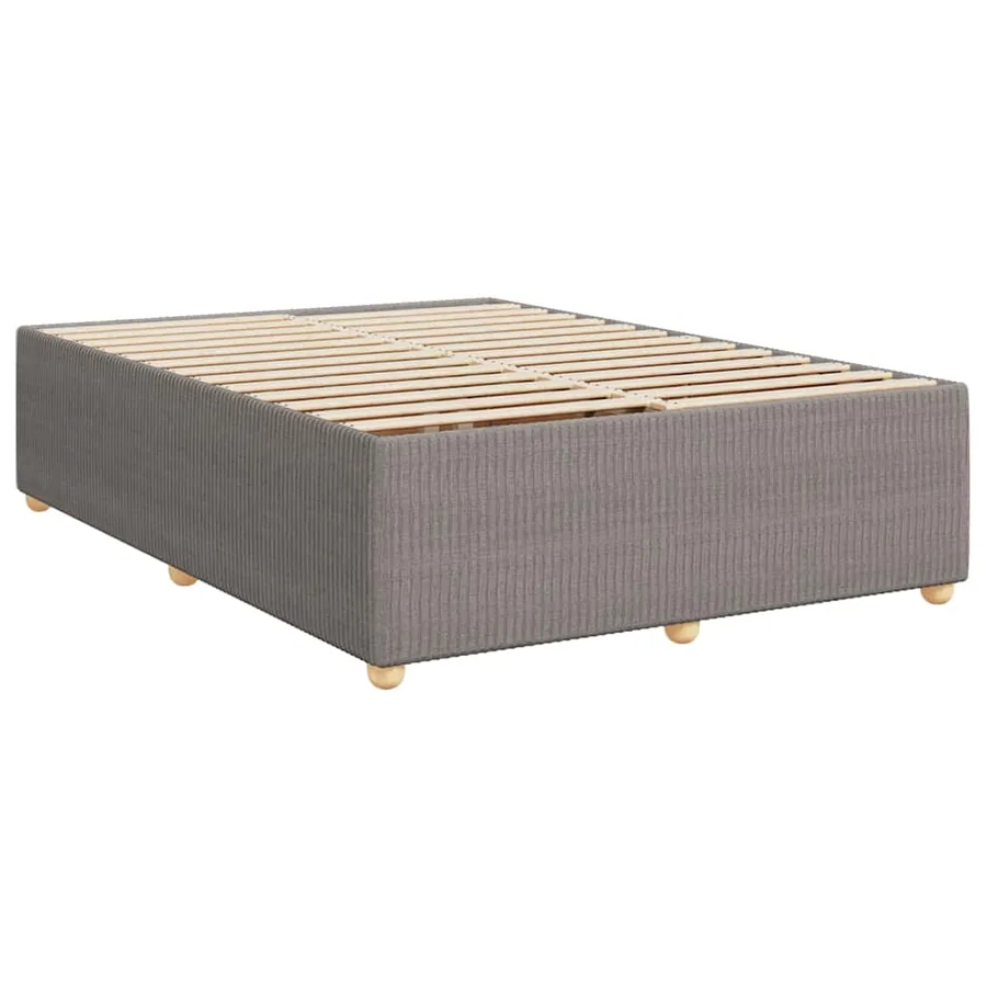 Sommier à lattes de lit avec matelas Taupe 140x200 cm Tissu - 8