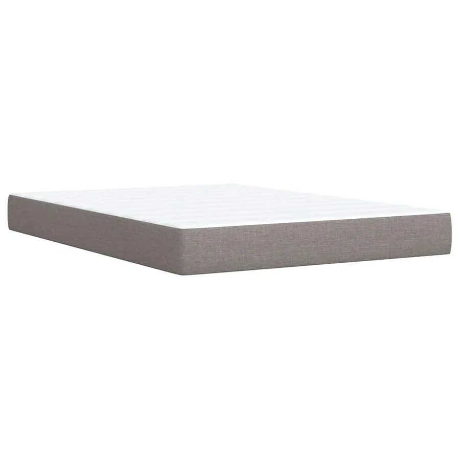 Sommier à lattes de lit avec matelas Taupe 140x200 cm Tissu - 9
