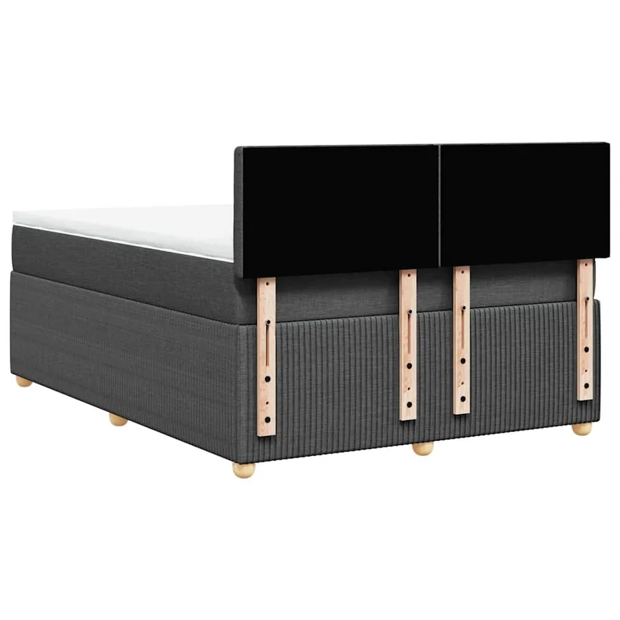 Sommier à lattes de lit avec matelas Gris foncé 140x200cm Tissu - 8