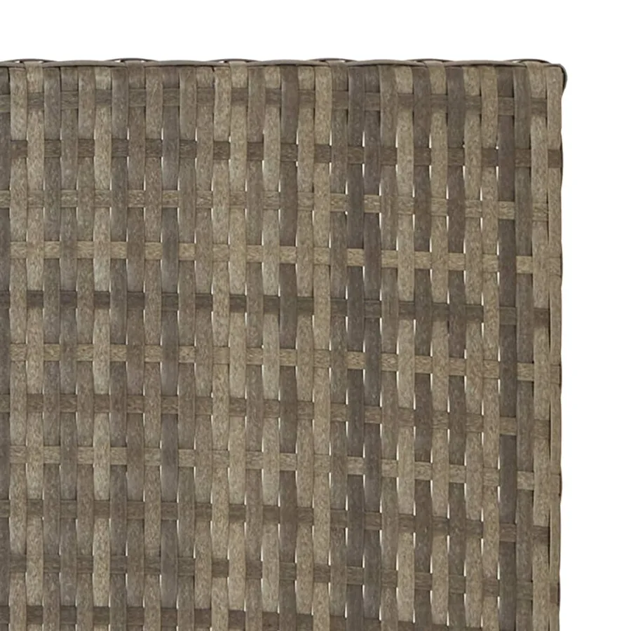 Folding Table Grey 45x35x32 cm Poly Rattan - 6