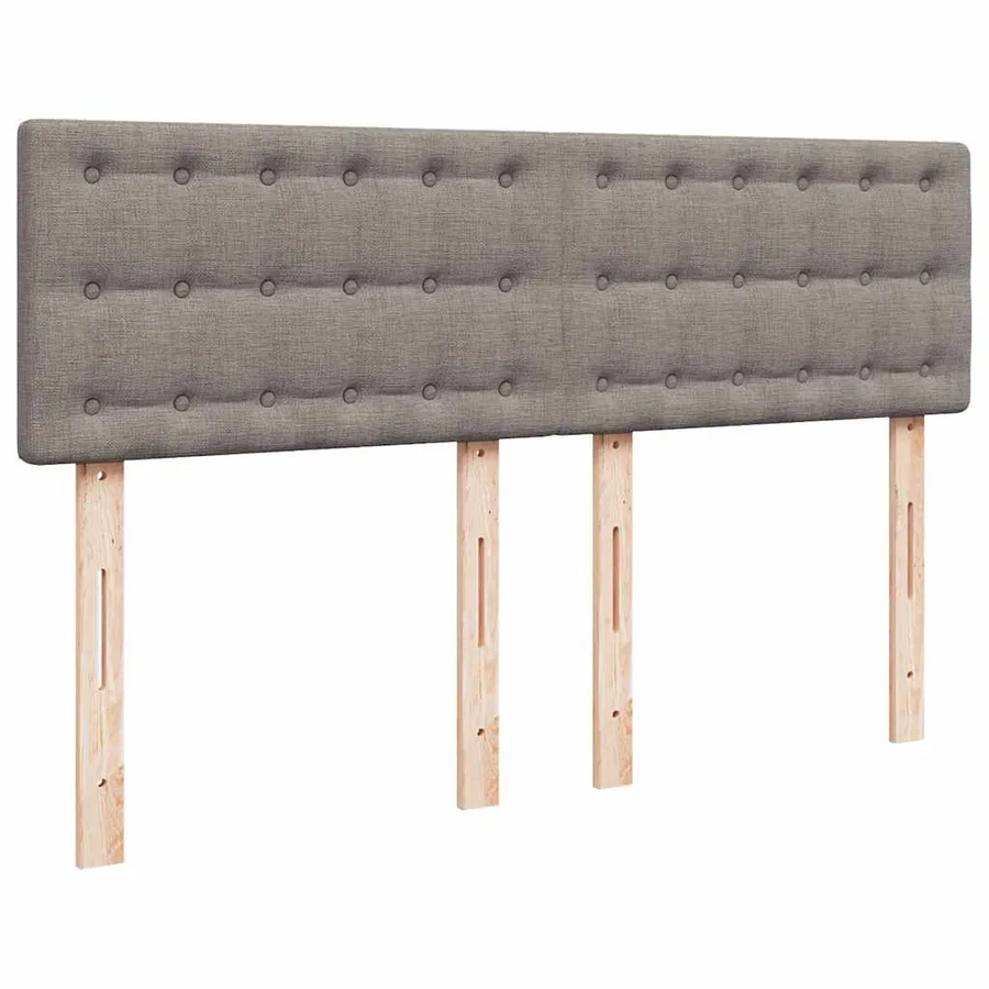 Sommier à lattes de lit avec matelas Taupe 160x200 cm Tissu - 12