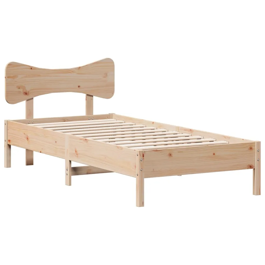 Cadre de lit sans matelas 90x200 cm bois de pin massif - 2