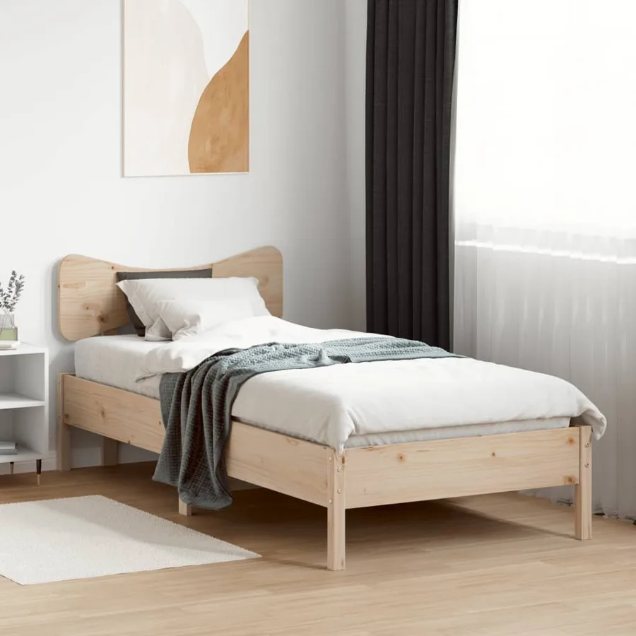 Cadre de lit sans matelas 90x200 cm bois de pin massif - 3