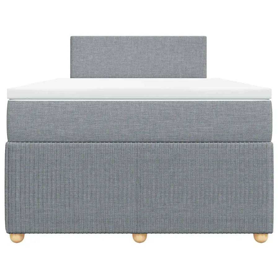 Sommier à lattes de lit avec matelas Gris clair 120x200cm Tissu - 6