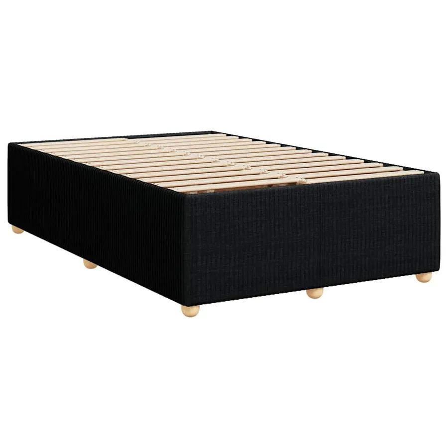 Sommier à lattes de lit avec matelas Noir 120x200 cm Tissu - 10