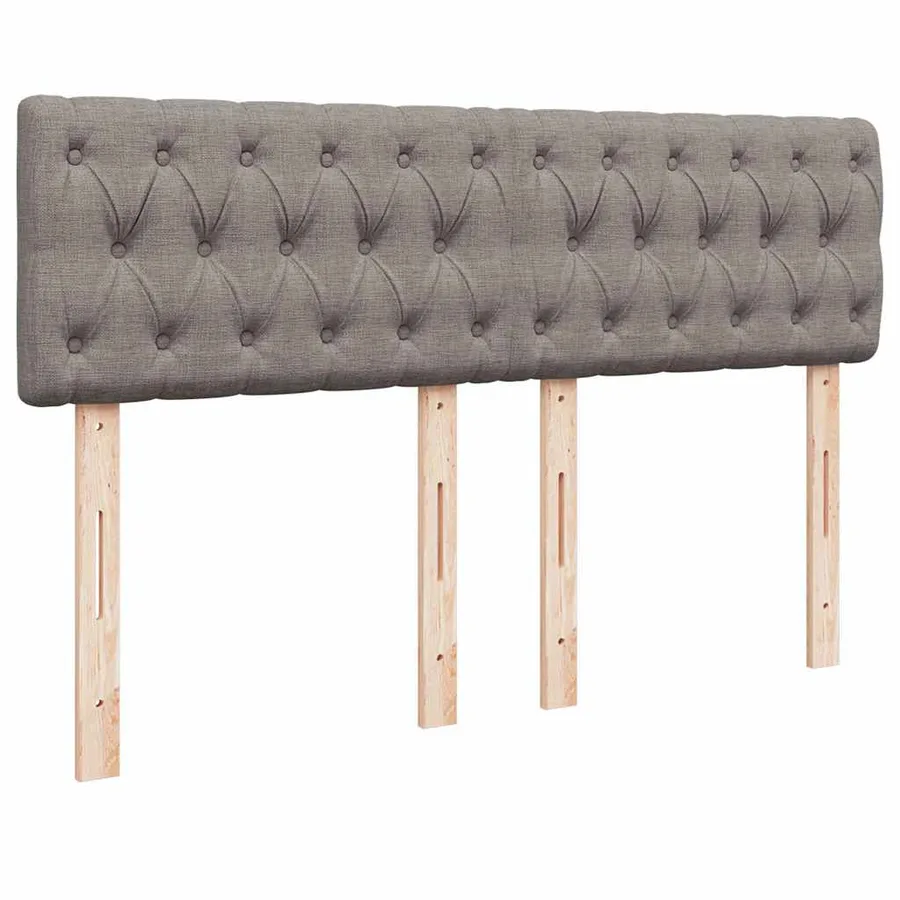 Sommier à lattes de lit avec matelas Taupe 140x190 cm Tissu - 7
