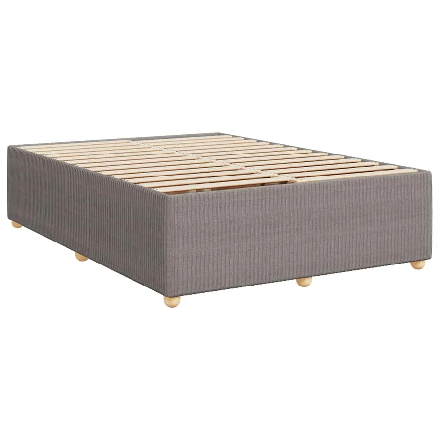 Sommier à lattes de lit avec matelas Taupe 140x190 cm Tissu - 10