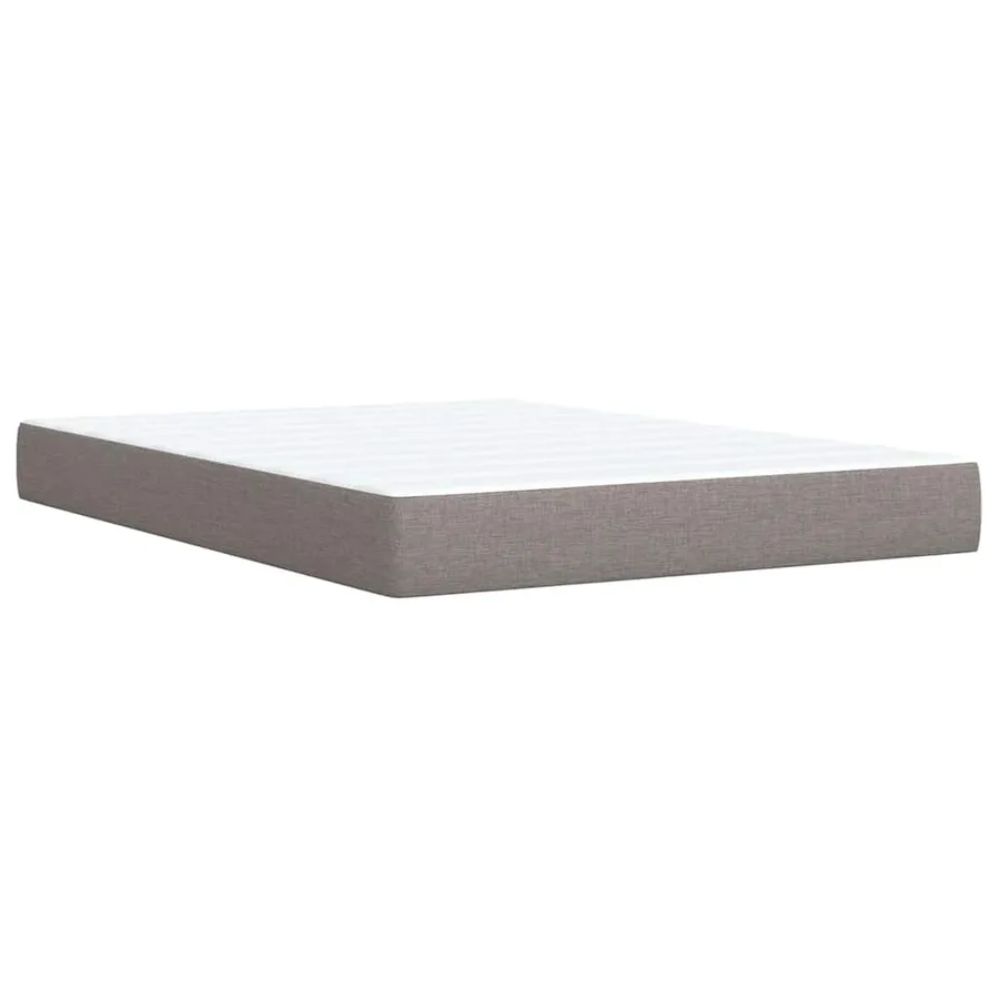 Sommier à lattes de lit avec matelas Taupe 140x190 cm Tissu - 9