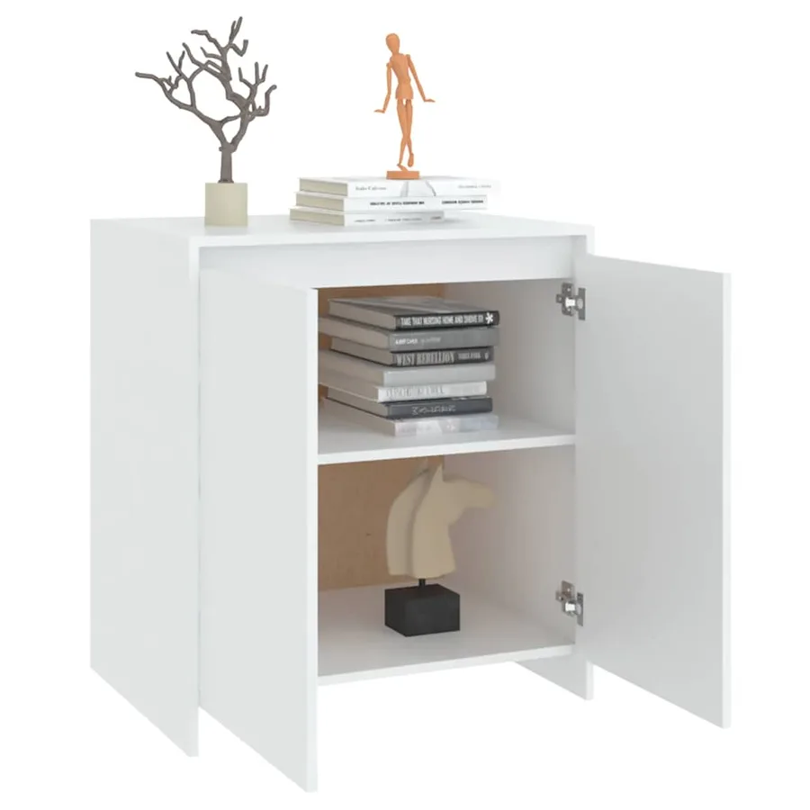 Buffet Blanc 70x41x75 cm Bois d'ingénierie - 5